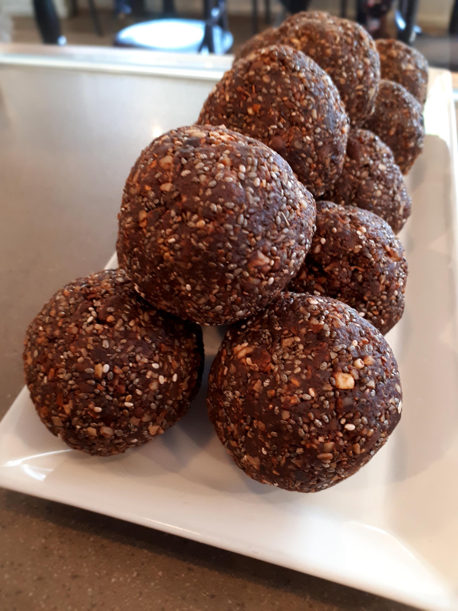 Boules d'énergie au chocolat