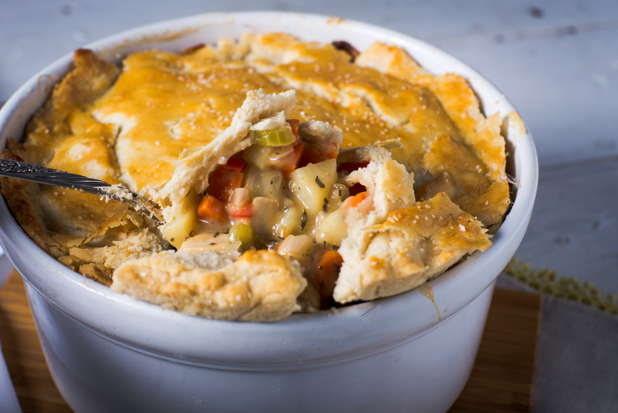 Pâté pas d'poulet avec sauce béchamel