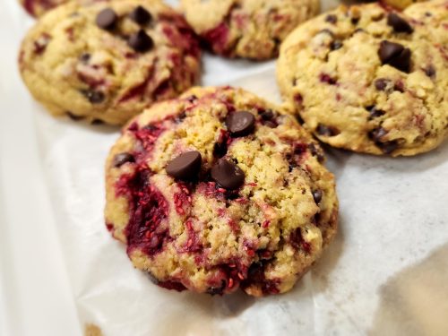 Biscuits aux framboises et chocolat (Congelés)